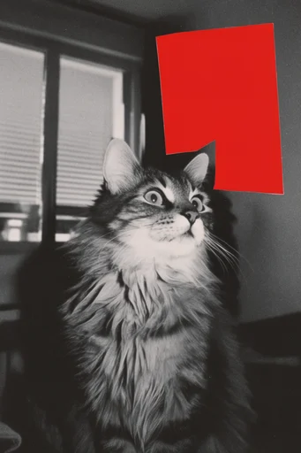 Graphic Monochrome Collage style reference image — halftone texture