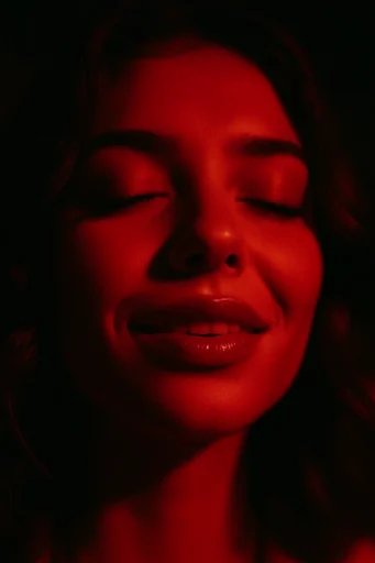 Cinematic Crimson Noir style reference image — dramatic chiaroscuro portrait