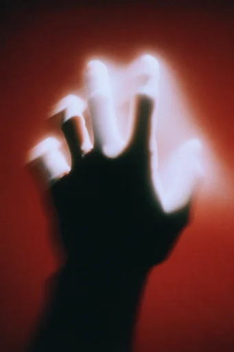 Ethereal Crimson Noir style reference image — analog film grain