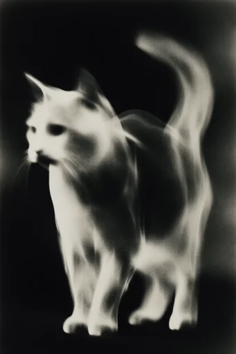 Avant-Garde Noir Photogram style reference image — high-contrast monochrome