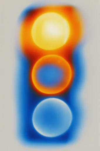 Radiant Thermographic Aura style reference image — chromatic heat map gradient