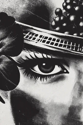 Gritty Halftone Zinecore style reference image — halftone dot pattern