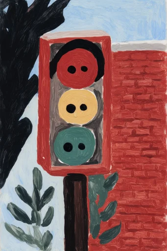 Textured Naive Folk style reference image — visible impasto brushstrokes