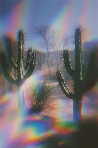 Chromatic Thermal Mirage style AI image example 2