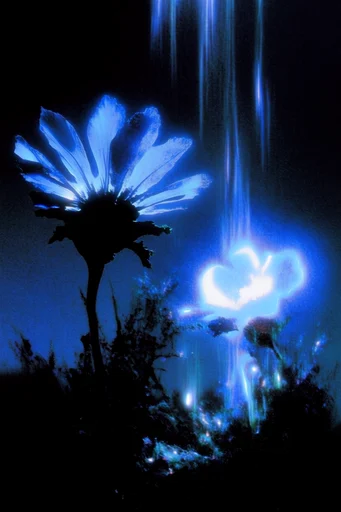 Nocturnal Cobalt Glitch style reference image — motion blur
