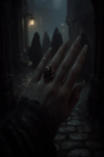 Atmospheric Nocturnal Gothic style reference image — chiaroscuro lighting