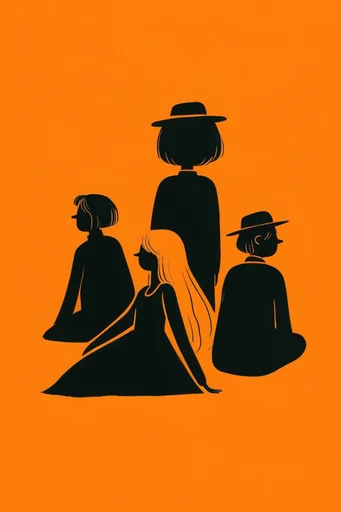 High-Contrast Graphic Minimalist style reference image — bold flat silhouettes
