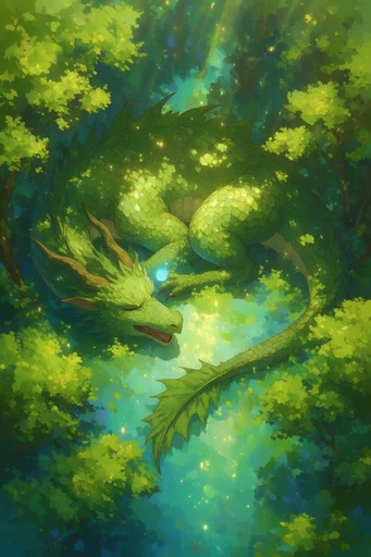 Luminous Verdant Horizons style reference image — dappled sunlight