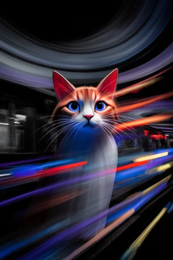 Kinetic Nocturnal Transit style reference image — long exposure photography
