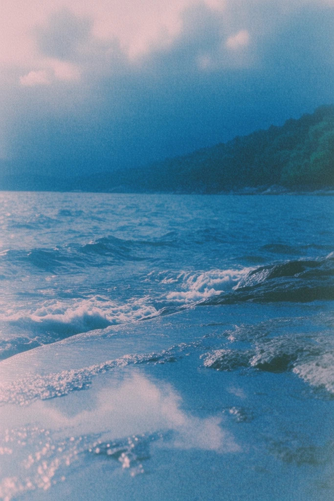 Nocturnal Cyanotype Dreamscape style AI image example 2