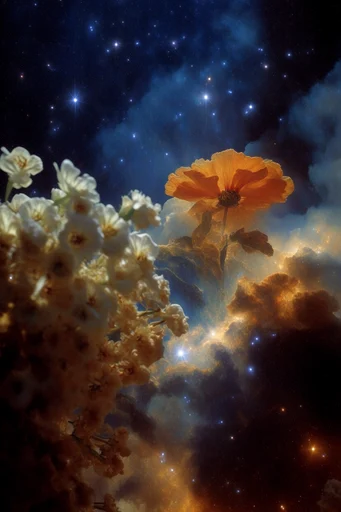 Sublime Chiaroscuro Gothic style reference image — cosmic surrealism