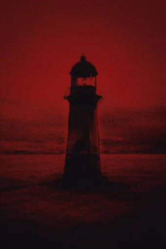 Crimson Noir Glitch style reference image — soft-focus halation