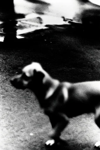 Kinetic Noir Realism style reference image — ghostly silhouettes