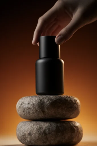 Surreal Amber Minimalist style reference image — amber gradient background
