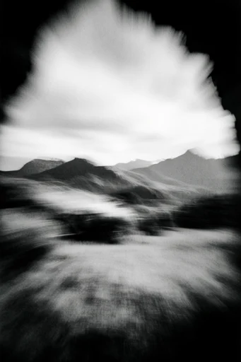 Spectral Kinetic Noir style reference image — distorted perspective
