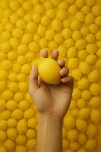Surreal Citron Maximalism style reference image — tactile organic texture
