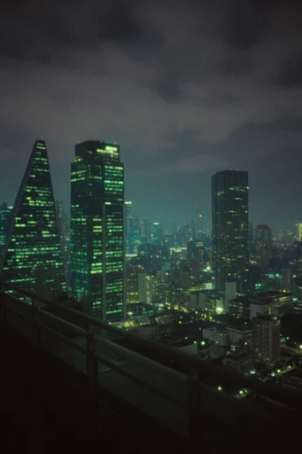 Nocturnal Cinematic Solitude style reference image — heavy analog film grain