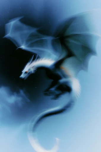 Ethereal Cyan Motion style reference image — grainy film texture