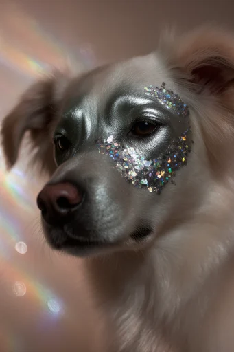 Luminous Cyber Glitz style reference image — ethereal glow