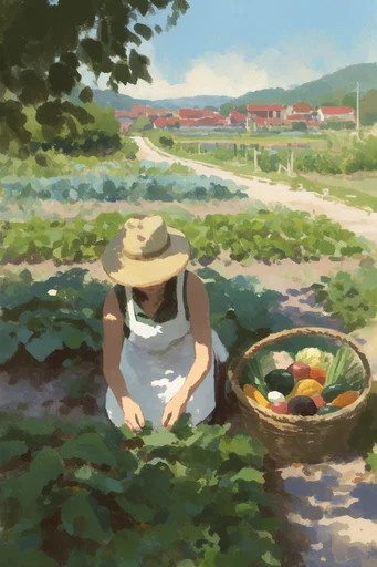 Luminous Pastoral Nostalgia moodboard — generate AI images in this style