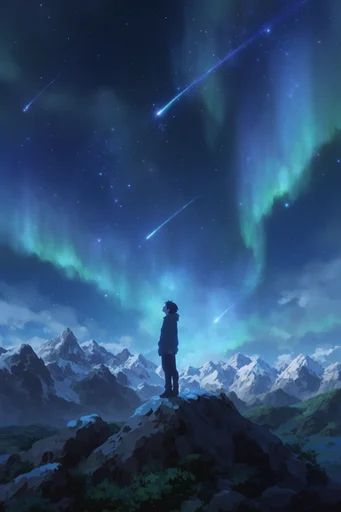 Celestial Kinetic Anime style reference image — 90s anime aesthetic