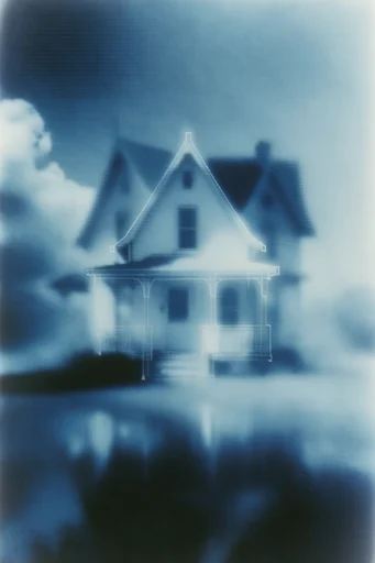 Digital Blueprint Noir style AI image example 4
