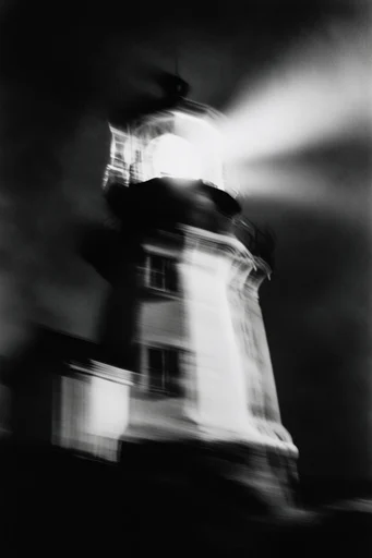 Kinetic Spectral Noir style reference image — heavy film grain