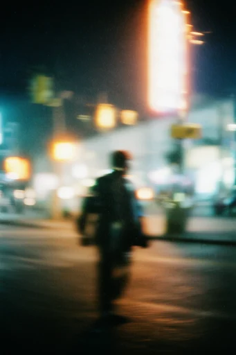 Nocturnal Analog Blur moodboard — generate AI images in this style