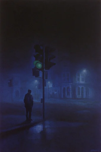 Ethereal Nocturnal Obscura style reference image — cobalt and indigo palette