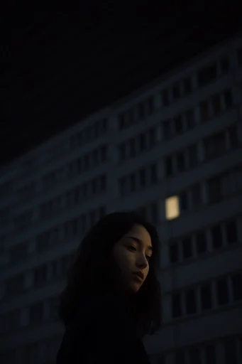 Monolithic Nocturnal Brutalism style reference image — repetitive facade grid