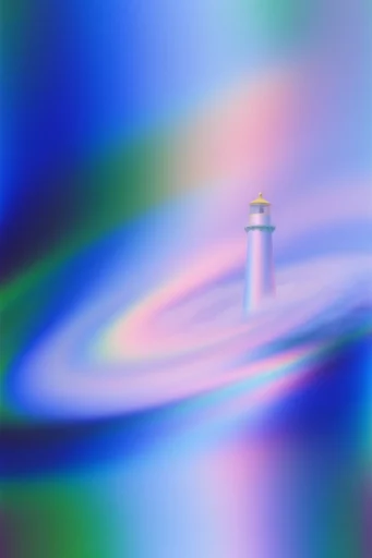 Refracted Neon Minimalism style reference image — chromatic dispersion