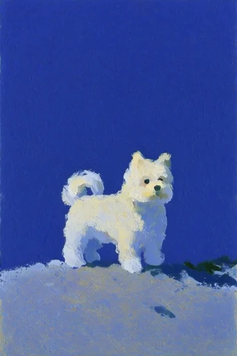 Cobalt Ethereal Minimalism style reference image — grainy pastel aesthetic