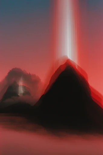 Crimson Kinetic Noir style reference image — high-contrast silhouette