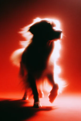 Ethereal Crimson Noir style reference image — retro-futuristic atmosphere
