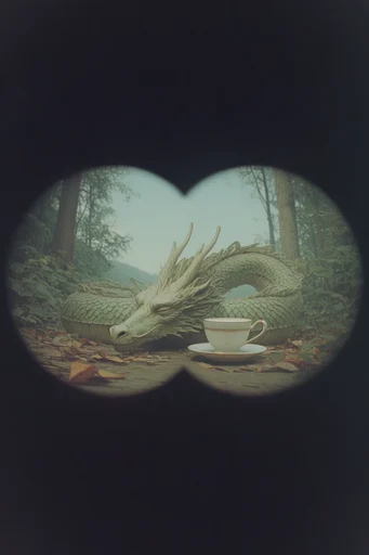 Geometric Voyeuristic Surrealism style reference image — cinematic melancholy