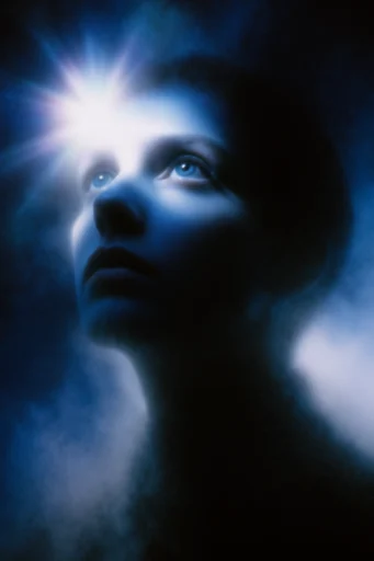 Luminous Cosmic Noir style reference image — glowing nebula