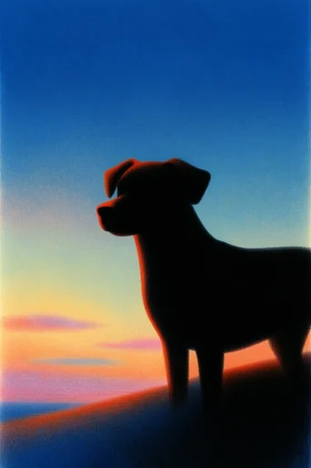 Retro Surrealist Twilight style reference image — glowing atmospheric light