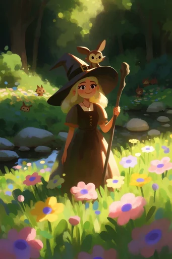 Whimsical Folklore Illustration style reference image — charming anthropomorphic characters