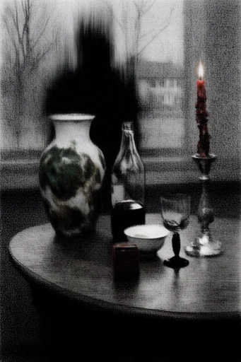 Nocturnal Monochrome Noir style reference image — monochrome