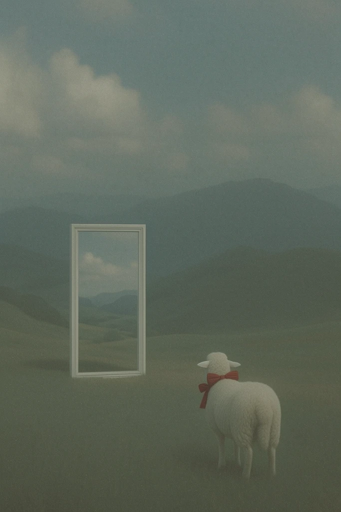Muted Pastoral Glitch style AI image example 2