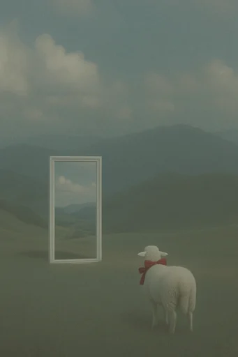 Muted Pastoral Glitch style AI image example 2