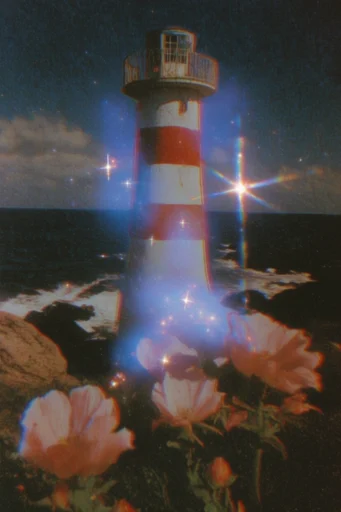 Celestial Analog Dreamscape style reference image — soft-focus airbrush texture