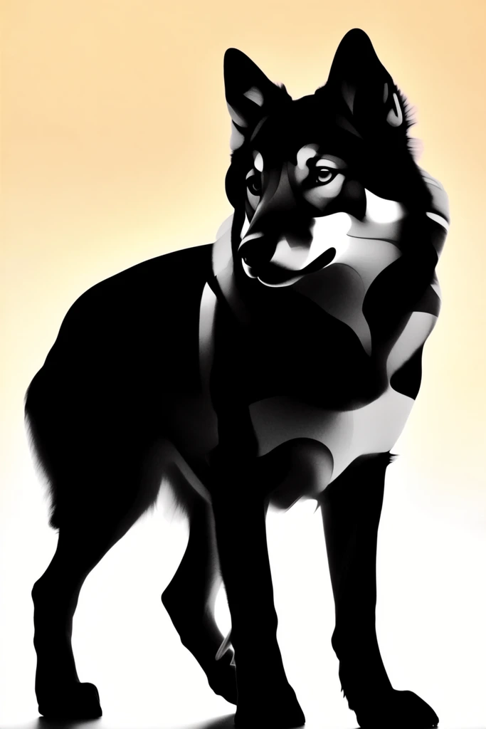 Kinetic Monochrome Minimalism style AI image example 3