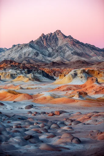Tactile Surreal Topography style reference image — muted earth-tone palette