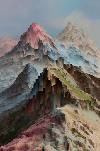 Digital Dissolution Glitch style reference image — pixel sorting