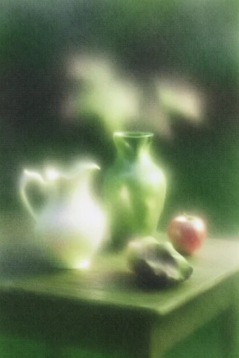Atmospheric Bioluminescent Noir style reference image — soft-focus glow