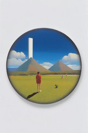 Nostalgic Surrealist Liminality style reference image — circular vignette