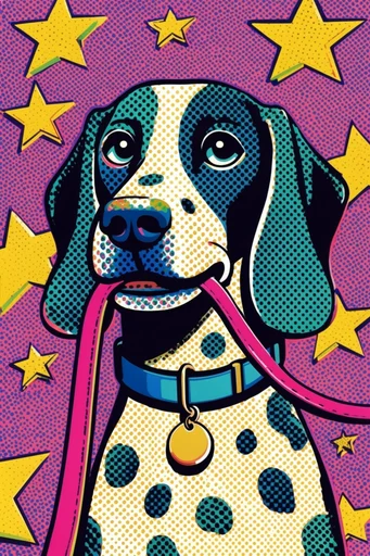 Graphic Retro Pop style reference image — bold black ink outlines