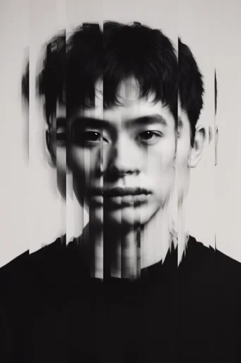 Fractured Monochrome Surrealism moodboard — generate AI images in this style