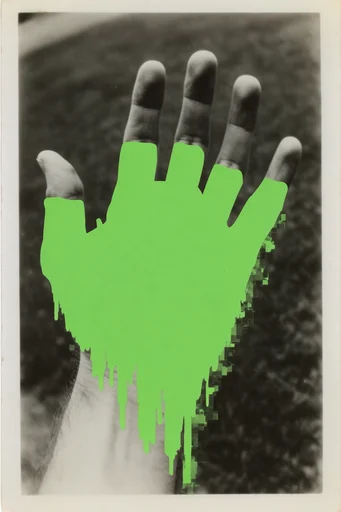 Neon Surreal Collage style reference image — neon graphic intervention